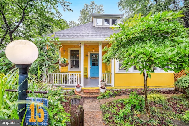 15 Jefferson Ave, Takoma Park, MD 20912 - bungalow featuring roof with shingles and covered porch
