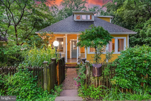 15 Jefferson Ave, Takoma Park, MD 20912 - bungalow-style home with roof with shingles and covered porch
