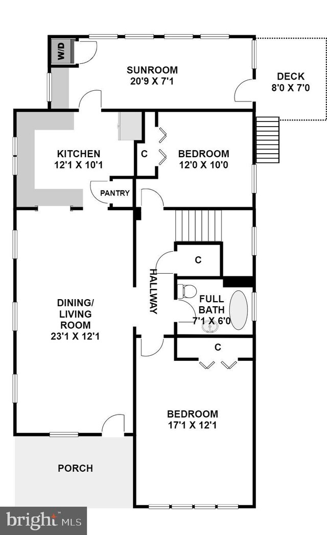 15 Jefferson Ave, Takoma Park, MD 20912 - floor plan / room layout
