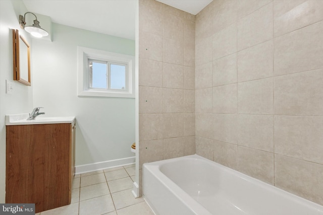 603 Vernon St, Media, PA 19063 - bathroom featuring vanity, tile patterned flooring, baseboards, and toilet