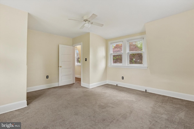 603 Vernon St, Media, PA 19063 - empty room with carpet flooring, ceiling fan, and baseboards