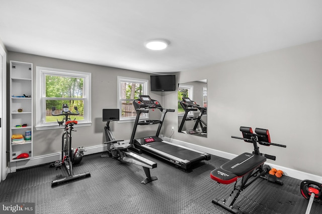 2302 Solmar Dr, Silver Spring, MD 20904 - exercise room featuring baseboards