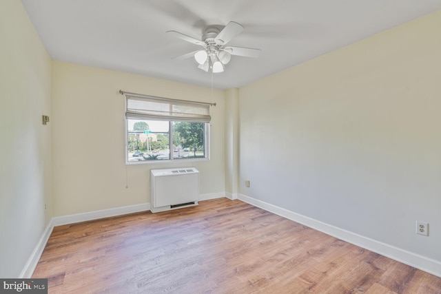 3601 5th St S Unit 211, Arlington, VA 22204 - empty room with ceiling fan, wood finished floors, and baseboards