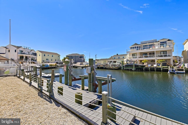 1169 Jennifer Ln, Manahawkin, NJ 08050 - dock area featuring a residential view and a water view