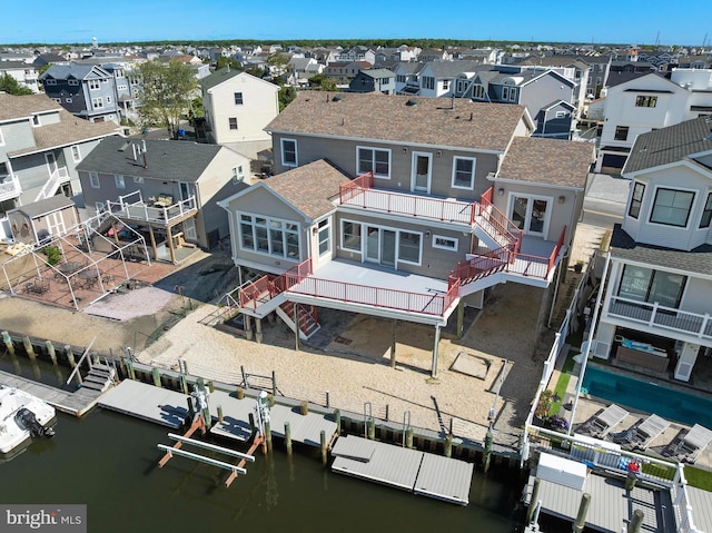 1169 Jennifer Ln, Manahawkin, NJ 08050 - aerial view of residential area with a nearby body of water