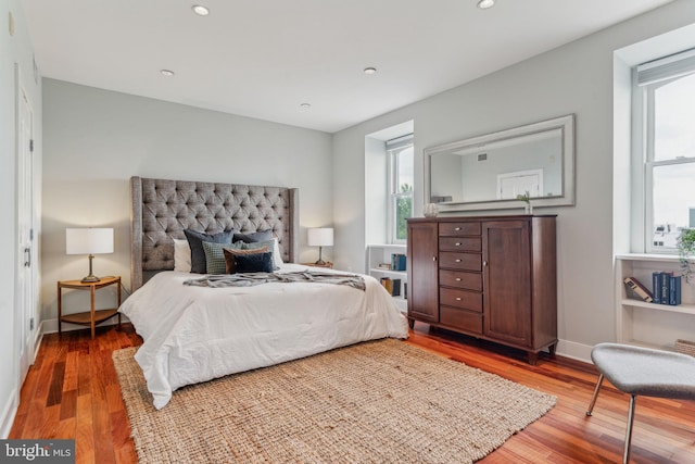 2031 Pine St Unit 4, Philadelphia, PA 19103 - bedroom with multiple windows, wood finished floors, recessed lighting, and baseboards