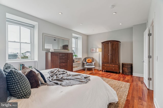 2031 Pine St Unit 4, Philadelphia, PA 19103 - bedroom with wood finished floors, recessed lighting, and baseboards