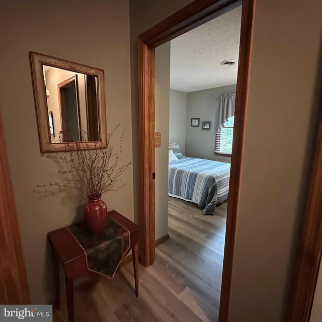 8201 Michaux Dr, Fayetteville, PA 17222 - hallway featuring wood finished floors and baseboards