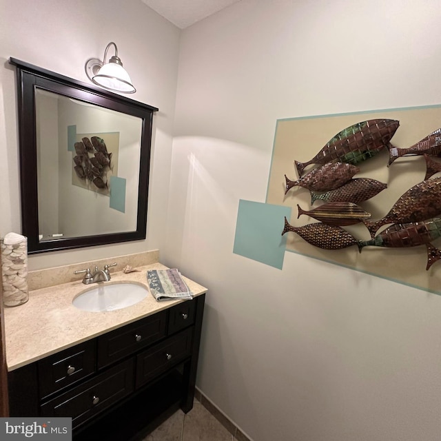 8201 Michaux Dr, Fayetteville, PA 17222 - bathroom with vanity and tile patterned flooring