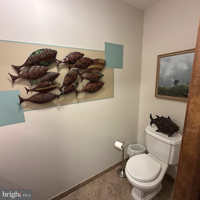 8201 Michaux Dr, Fayetteville, PA 17222 - half bathroom featuring toilet, tile patterned floors, and baseboards