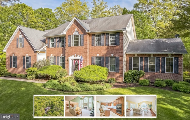 40801 Kiskadee Ln, Leonardtown, MD 20650 - georgian-style home featuring brick siding and a front yard