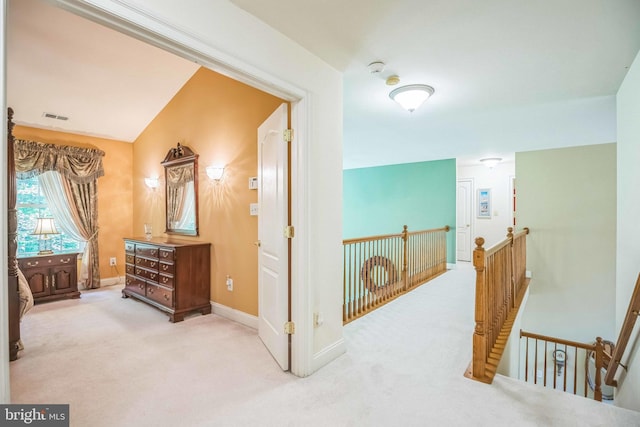 40801 Kiskadee Ln, Leonardtown, MD 20650 - corridor featuring an upstairs landing, carpet floors, and baseboards