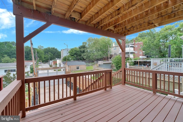 5318 5th St NW, Washington, DC 20011 - wooden terrace featuring a residential view