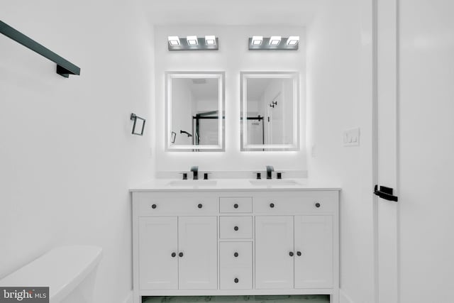 5318 5th St NW, Washington, DC 20011 - full bathroom with double vanity and toilet