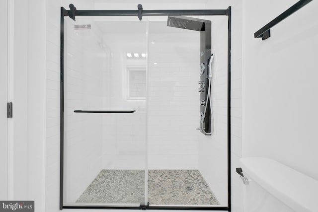 5318 5th St NW, Washington, DC 20011 - bathroom featuring a shower stall and toilet