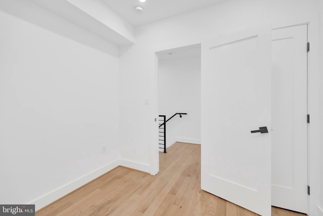 5318 5th St NW, Washington, DC 20011 - spare room featuring light wood finished floors, baseboards, and a smoke detector