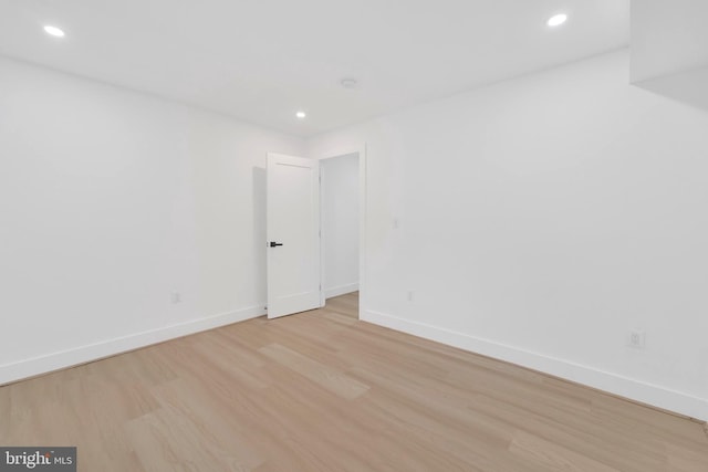 5318 5th St NW, Washington, DC 20011 - unfurnished room with light wood-type flooring, recessed lighting, and baseboards