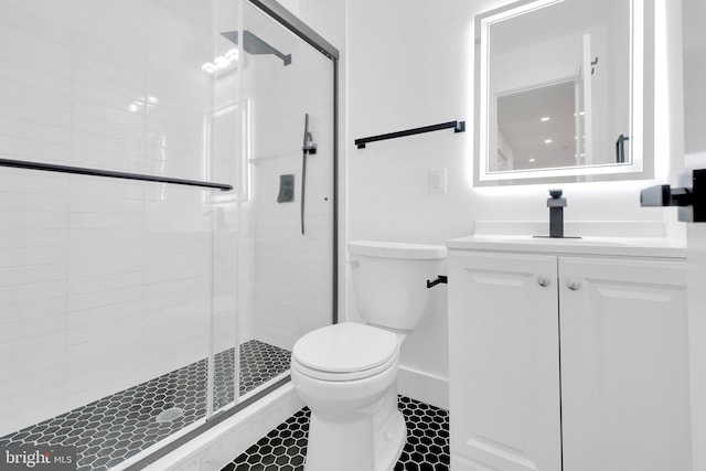 5318 5th St NW, Washington, DC 20011 - bathroom with toilet, a shower stall, and vanity