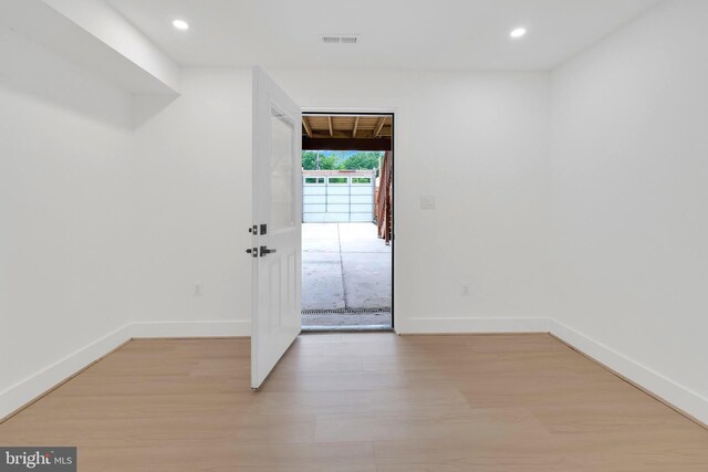 5318 5th St NW, Washington, DC 20011 - unfurnished room with light wood-type flooring, baseboards, and recessed lighting