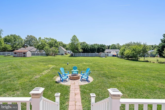 30 Turtle Dove Dr, Rehoboth Beach, DE 19971 - view of yard featuring an outdoor fire pit