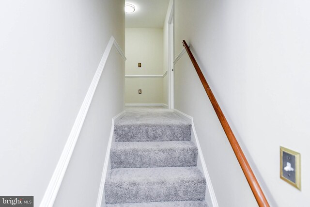 1222 Kings Tree Dr, Bowie, MD 20721 - stairway featuring carpet flooring