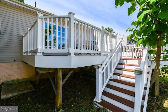 1222 Kings Tree Dr, Bowie, MD 20721 - wooden terrace featuring stairway