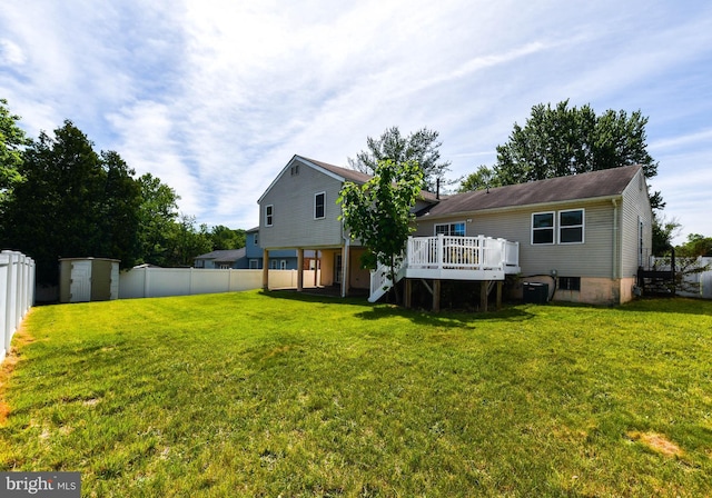 1222 Kings Tree Dr, Bowie, MD 20721 - back of house with a wooden deck