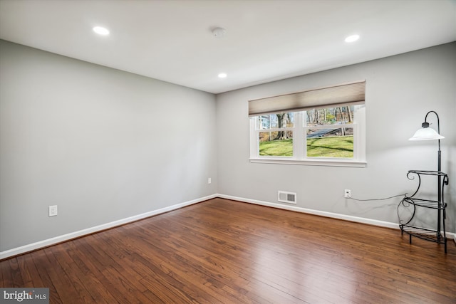 13925 Wayside Dr, Clarksville, MD 21029 - empty room featuring wood-type flooring, baseboards, and recessed lighting