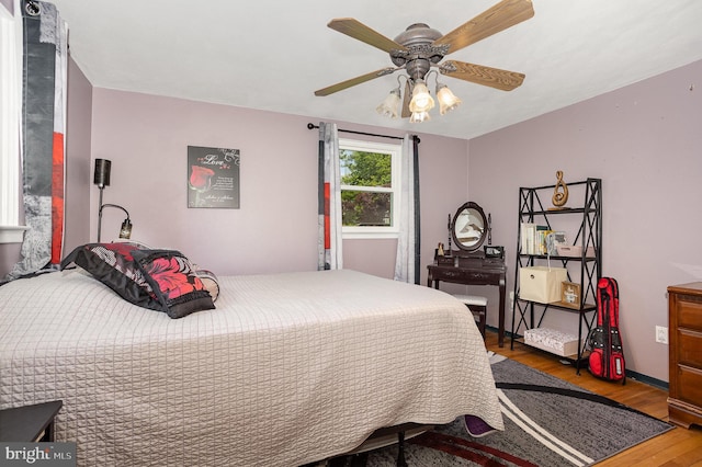 612 Colonial Dr, Dallastown, PA 17313 - bedroom featuring wood finished floors and a ceiling fan