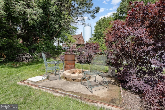 612 Colonial Dr, Dallastown, PA 17313 - view of patio / terrace featuring an outdoor fire pit