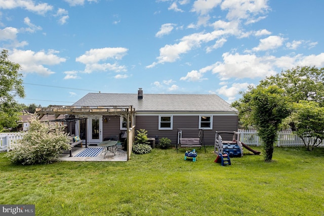 612 Colonial Dr, Dallastown, PA 17313 - rear view of property with a pergola and a patio