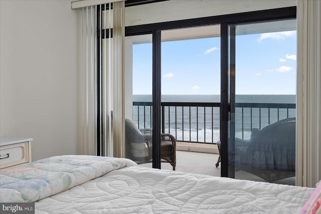 11100 Coastal Hwy Unit 904, Ocean City, MD 21842 - carpeted bedroom featuring view of water and beach