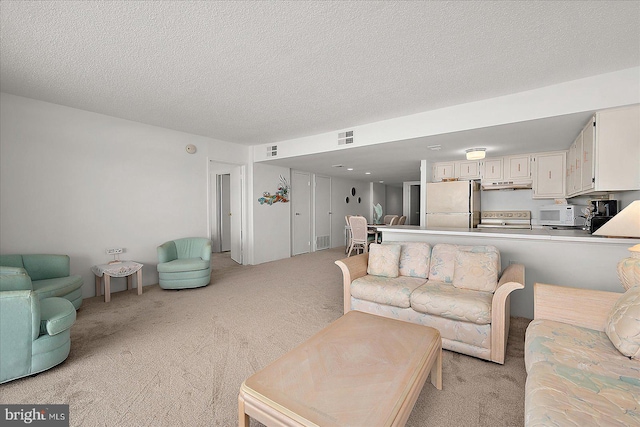 11100 Coastal Hwy Unit 904, Ocean City, MD 21842 - living area featuring light colored carpet and a textured ceiling