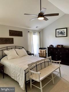 43614 Dunhill Cup Sq, Ashburn, VA 20147 - bedroom featuring light carpet and vaulted ceiling