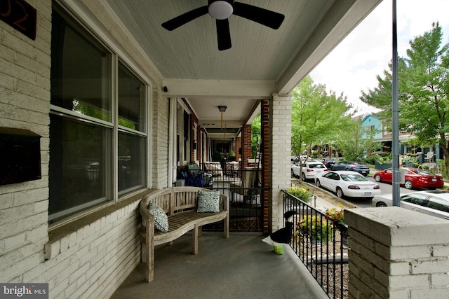 1702 Lang Pl NE, Washington, DC 20002 - porch featuring a ceiling fan
