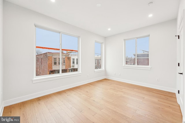 3005 Gaul St, Philadelphia, PA 19134 - unfurnished room featuring plenty of natural light, light wood-style floors, baseboards, and recessed lighting