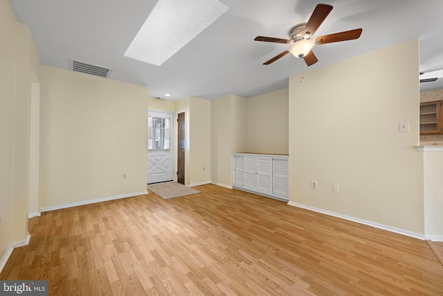 127 Mohican Ln, Little Egg Harbor Twp, NJ 08087 - unfurnished room featuring a ceiling fan, light wood-style floors, and baseboards