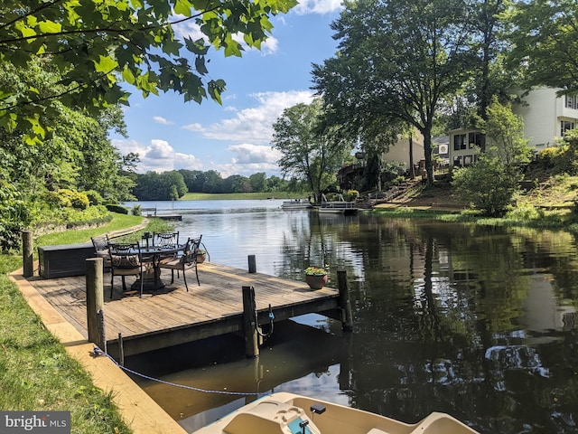 4499 Larchmont Ct, Dumfries, VA 22025 - dock area featuring a water view