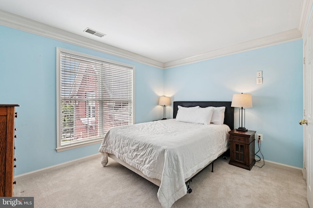 18442 Lanier Island Sq, Leesburg, VA 20176 - carpeted bedroom with baseboards and crown molding