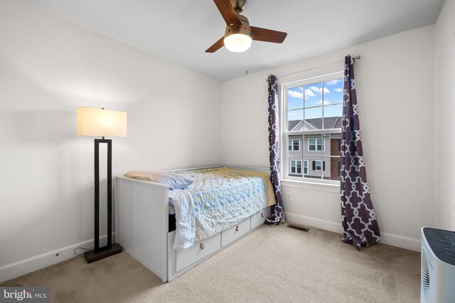 8486 Craggan Ln, Manassas, VA 20109 - bedroom with carpet, baseboards, and ceiling fan