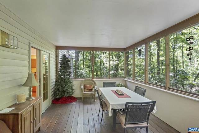 2 Whippoorwill Ln, Palmyra, VA 22963 - sunroom / solarium featuring hardwood / wood-style flooring and a deck