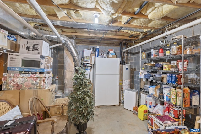2 Whippoorwill Ln, Palmyra, VA 22963 - unfinished basement with freestanding refrigerator and water heater