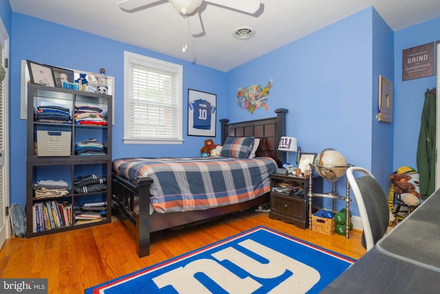 409 Regester Ave, Baltimore, MD 21212 - bedroom featuring wood finished floors and ceiling fan