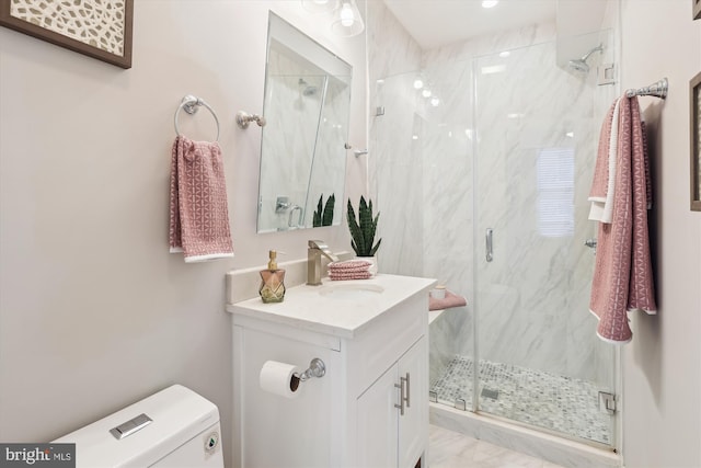 200 Hamilton St NW Unit 2, Washington, DC 20011 - full bath featuring vanity, toilet, and a marble finish shower