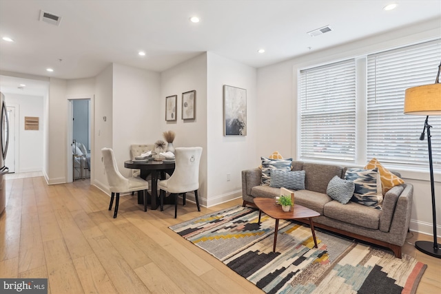 200 Hamilton St NW Unit 2, Washington, DC 20011 - living area with light wood-type flooring, recessed lighting, and baseboards