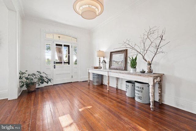 23350 Cedar Mountain Dr, Rapidan, VA 22733 - entrance foyer with hardwood / wood-style floors, ornamental molding, and baseboards