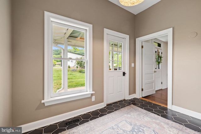23350 Cedar Mountain Dr, Rapidan, VA 22733 - entryway with dark tile patterned flooring and baseboards