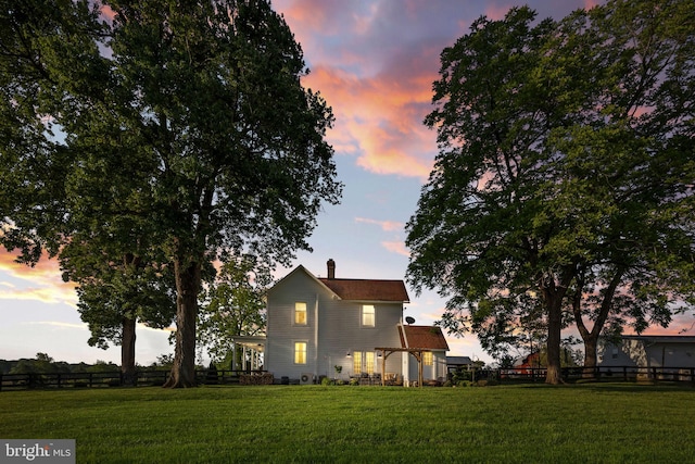 23350 Cedar Mountain Dr, Rapidan, VA 22733 - rear view of house featuring a chimney