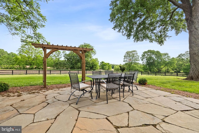 23350 Cedar Mountain Dr, Rapidan, VA 22733 - view of patio with outdoor dining area and view of scattered trees