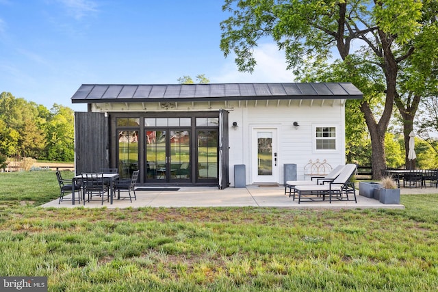 23350 Cedar Mountain Dr, Rapidan, VA 22733 - rear view of property with a yard, a patio area, and an outbuilding